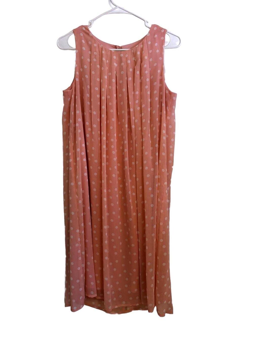 SOHO Apparel Ltd. Pink Polka Dot Sleeveless Dress Size M